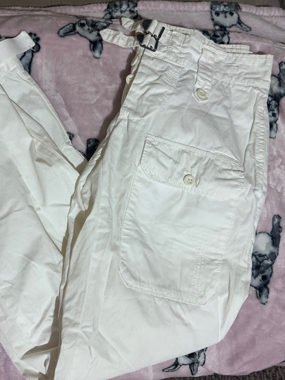 Vintage Polo Ralph Lauren White Cargo Paratrooper Utility Pants